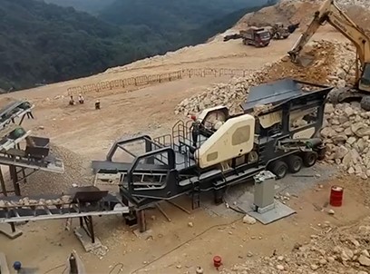 山西300-400t/h石灰石移動(dòng)破碎機(jī)生產(chǎn)線