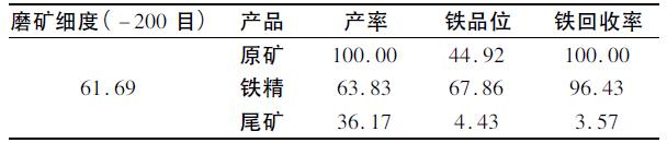 鐵礦石的選礦試驗研究