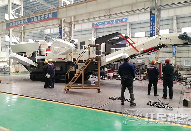小型移動制砂機客戶車間實地考察