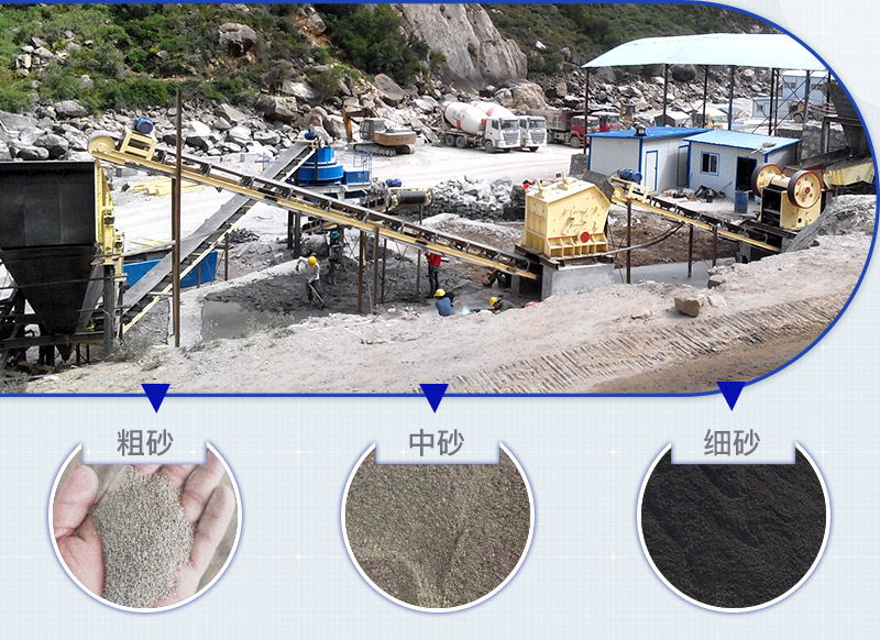 石料制沙設(shè)備制出多種規(guī)格機(jī)制砂
