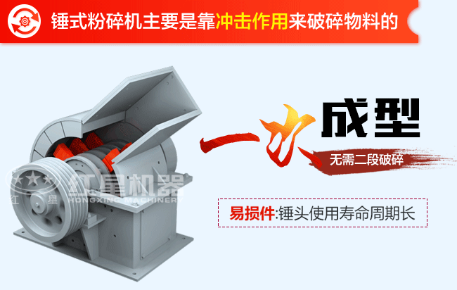時(shí)產(chǎn)8噸小型錘式破碎機(jī)工作原理