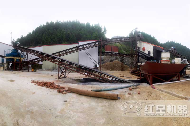 固定制沙機(jī)與移動(dòng)破碎機(jī)組成制砂生產(chǎn)線